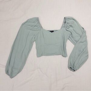 Forever 21 Cropped Long Sleeve Blouse